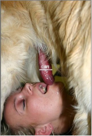 XXX zoo foto пушистая собака кончила в рот блондинке